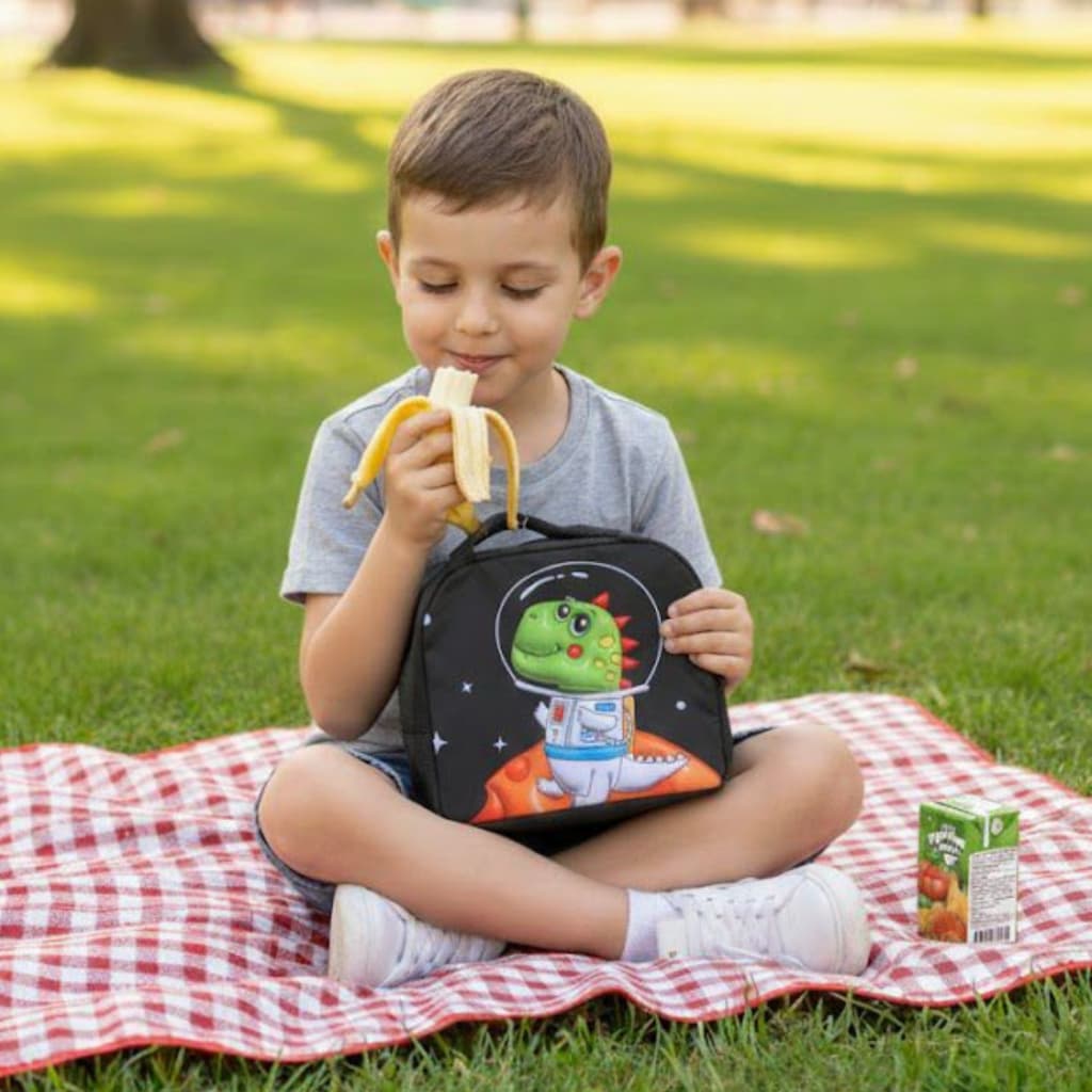 Bolsa Térmica Infantil Lancheira Escolar passeio Marmita Com Estampas Animais Super fofo