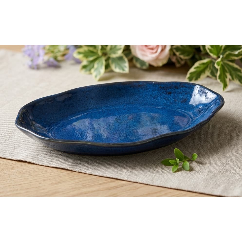 Travessa Orgânica Grande Oval Em Cerâmica Louças Decoração