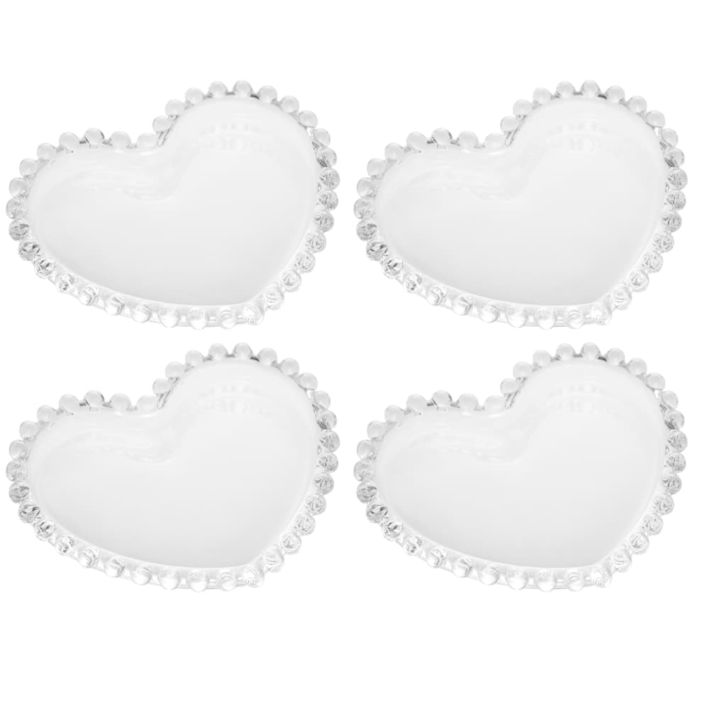 Kit Pratos Sobremesa Cristal Wolff Pearl 12 cm Elegante e Sofisticado