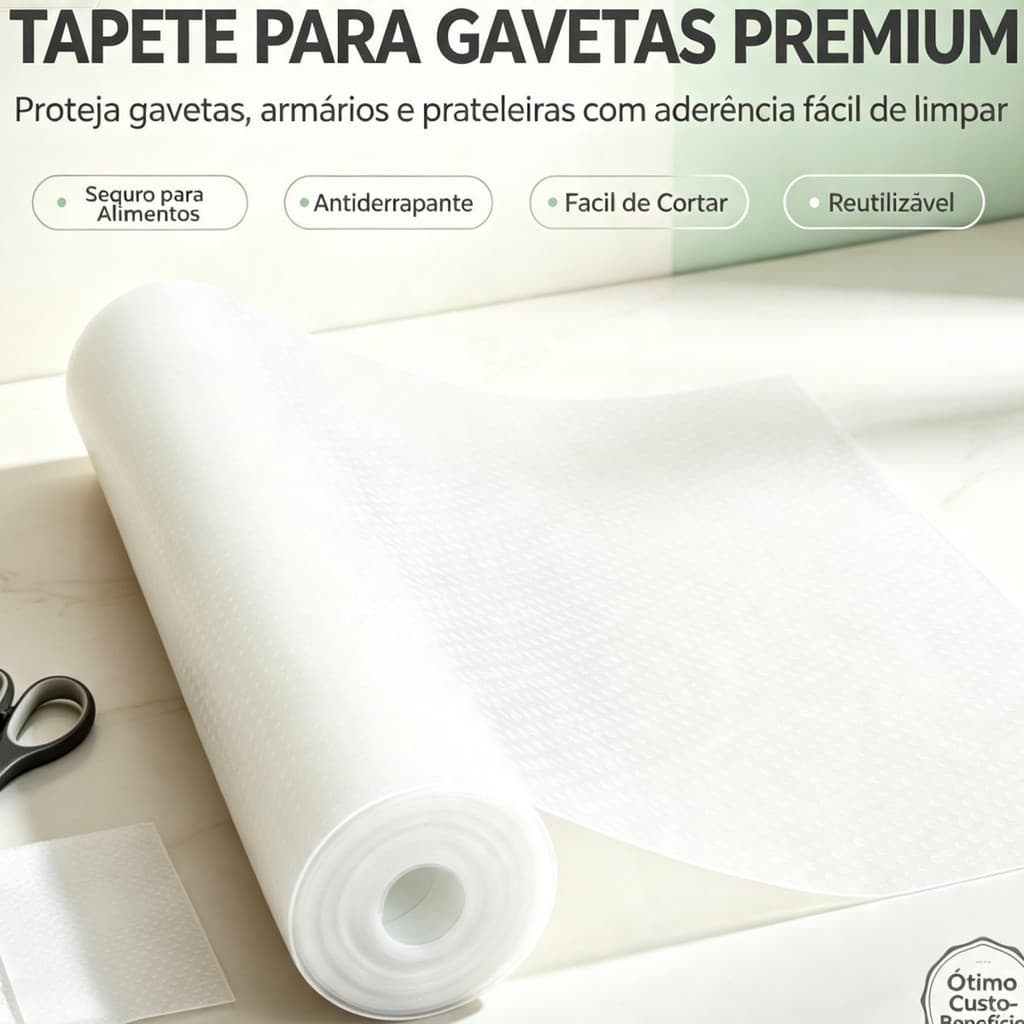 Manta Adesiva Impermeável de 3m para Gavetas e Cozinha, Resistente ao Calor e Óleo