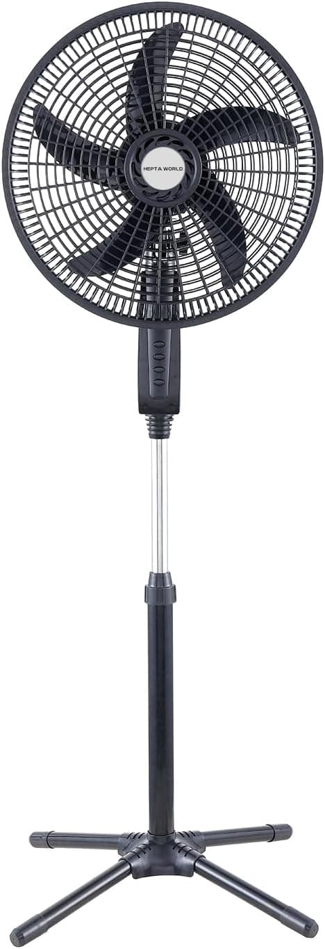 HEPTA WORLD Ventilador de Coluna, Resfriamento, Silencioso, Design Slim para Casa Escritório (PRETO, 110V, 101)