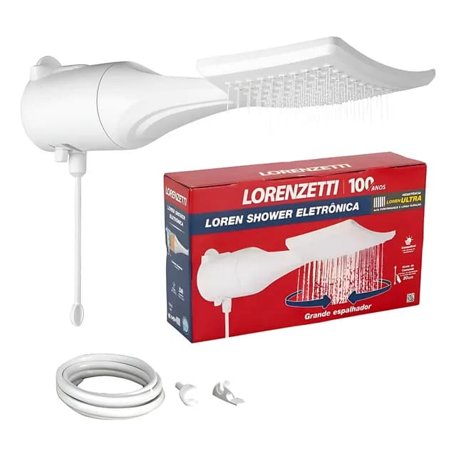 Chuveiro Ducha Lorenzetti Loren Shower Eletrônico Branco 6800w 220V
