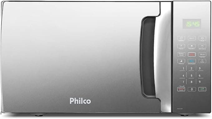 Microondas Philco PMO30EP 28 Litros Preto Com Porta Espelhada 1400w 110v