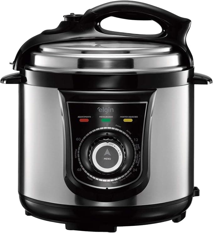 Panela de Pressão Elétrica Elgin 4 Litros Segura e Prática 840W 110V