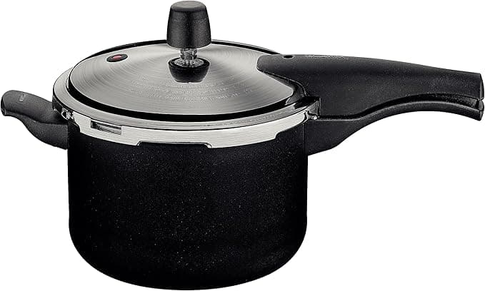 Panela de Pressão Tramontina Vancouver Effect em Alumínio com Revestimento Interno e Externo em Antiaderente Starflon Max Preto 20 cm 4,5 L